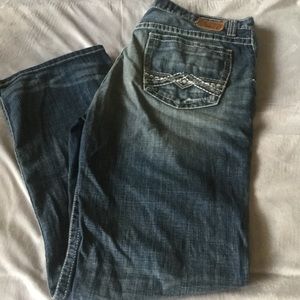 Men’s BKE Seth style blue jeans.